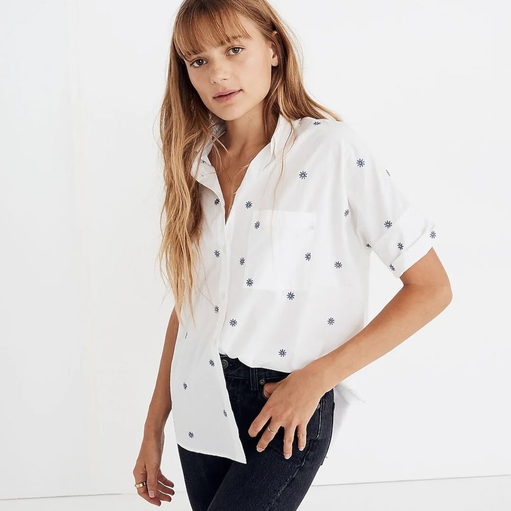 Madewell Embroidered Button-Down Shirt